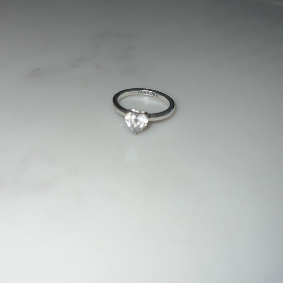 Pandora Sparkling Heart Solitaire Ring - Picture 4 of 4